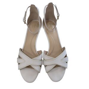 Cole Haan Women's White Leather Sandals, Size 8.5